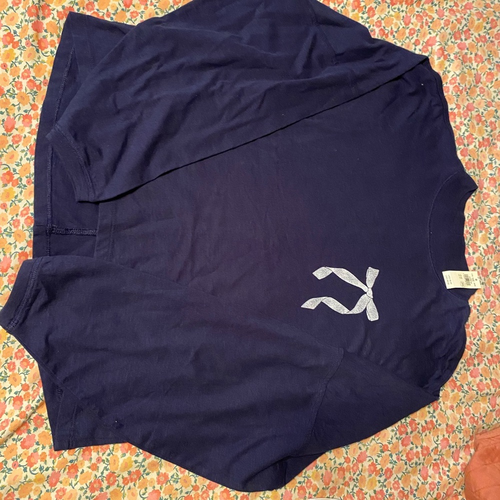 Women's Navy Blue Long Sleeve Top